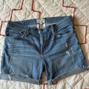 Current/Elliott - Mid- Rise Cut-Off  - Denim Shorts -‎ Blue - Size 29